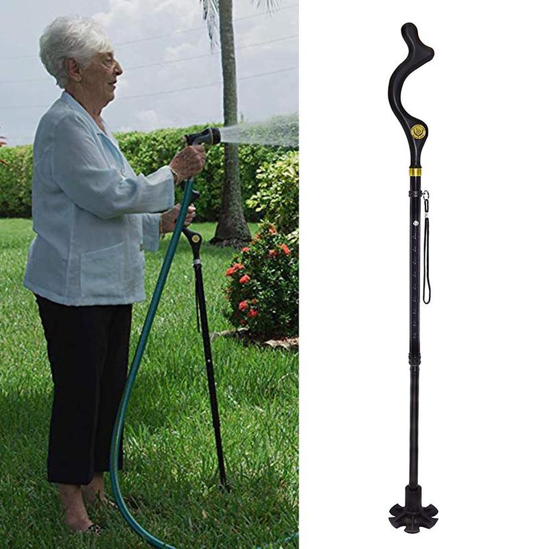 Fold Elderly Walking Crutch Multifunction Trekking